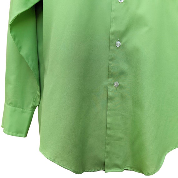 Vintage 60s or 70s apple green 100% polyester lon… - image 3