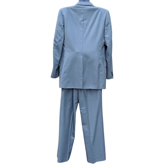 Vintage 70s powder blue 3 piece suit with large lapel… Gem