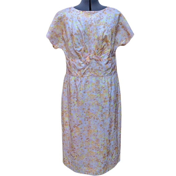 Vintage 1950's or 60's pink, peach brown and yello