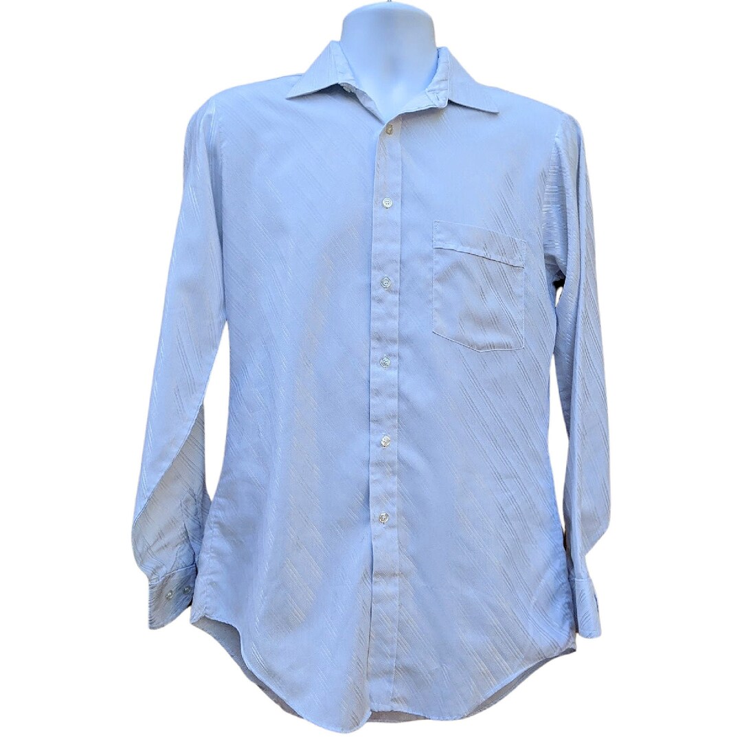 Chemise Homme Vintage - Gris à Carreaux - Coton - Manches Longues - Taille M