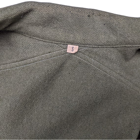 Vintage 50s US Army Green Wool Shirt Jacket With Shield Vintage 50s US Army Green Wool Shirt Jacket With Shield