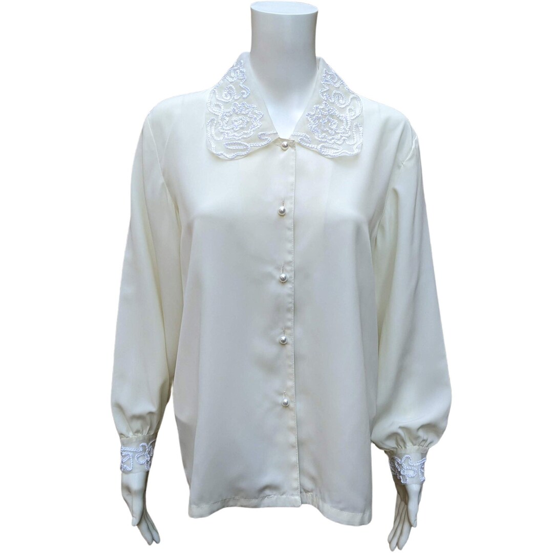 Chemisier Femme NEXT Taille 20 - Blanc Bleu Violet Transparent, Manches Longues, Neuf Avec Défauts