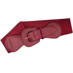 Vintage 90er Jahre tief pinkfarbener 3 Inch breiter elastischer Taillen Gürtel