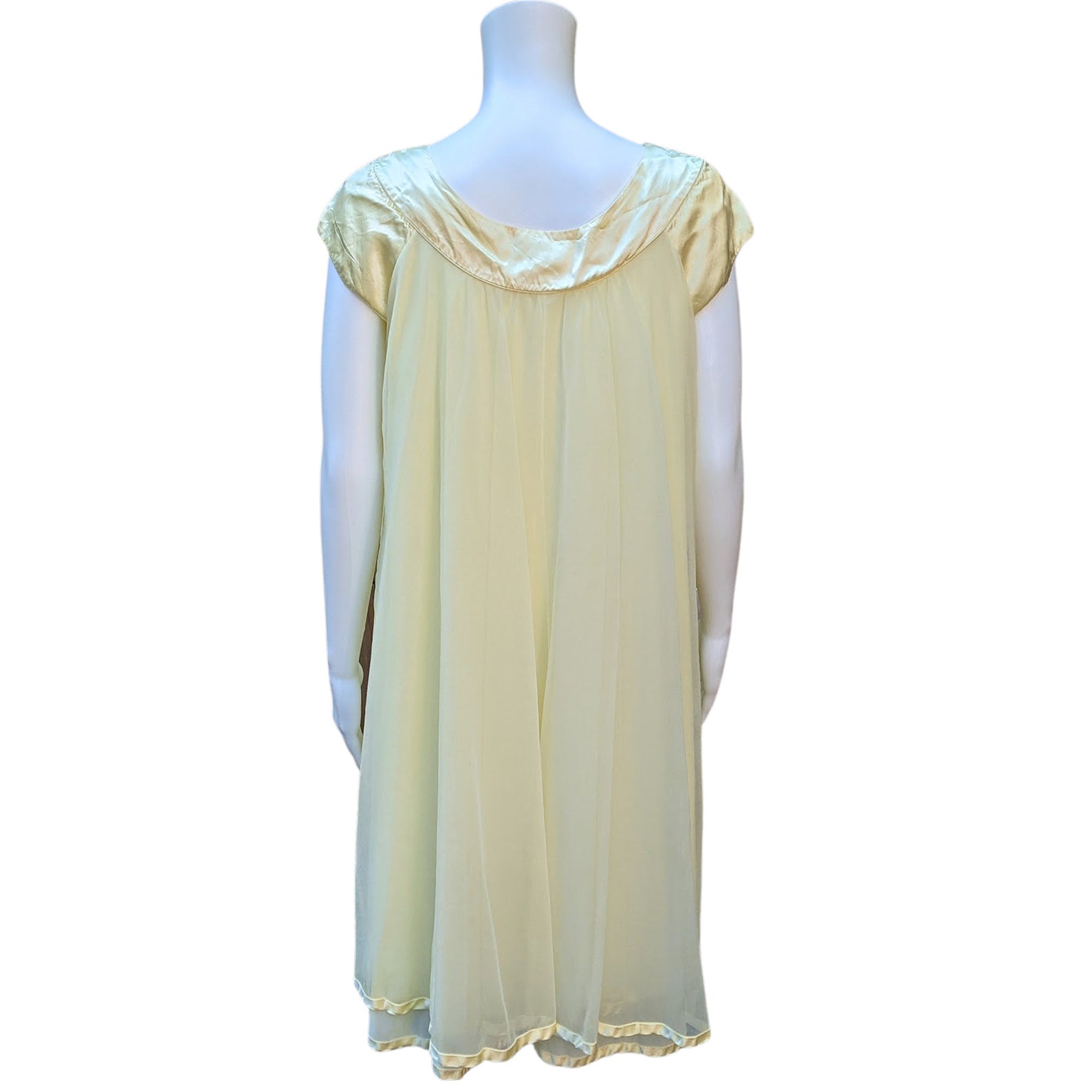 Vintage Pale Yellow Sheer Babydoll Negligee and Robe Lingerie - Etsy UK