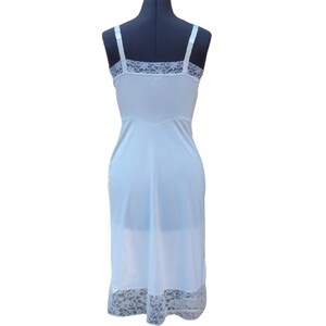 Vintage 60s white lace and nylon dress slip image 7