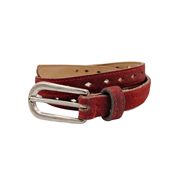 小物 vintage lether narrow belt burgundy Vintage Narrow Burgundy Maroon Red Leather Belt - Etsy