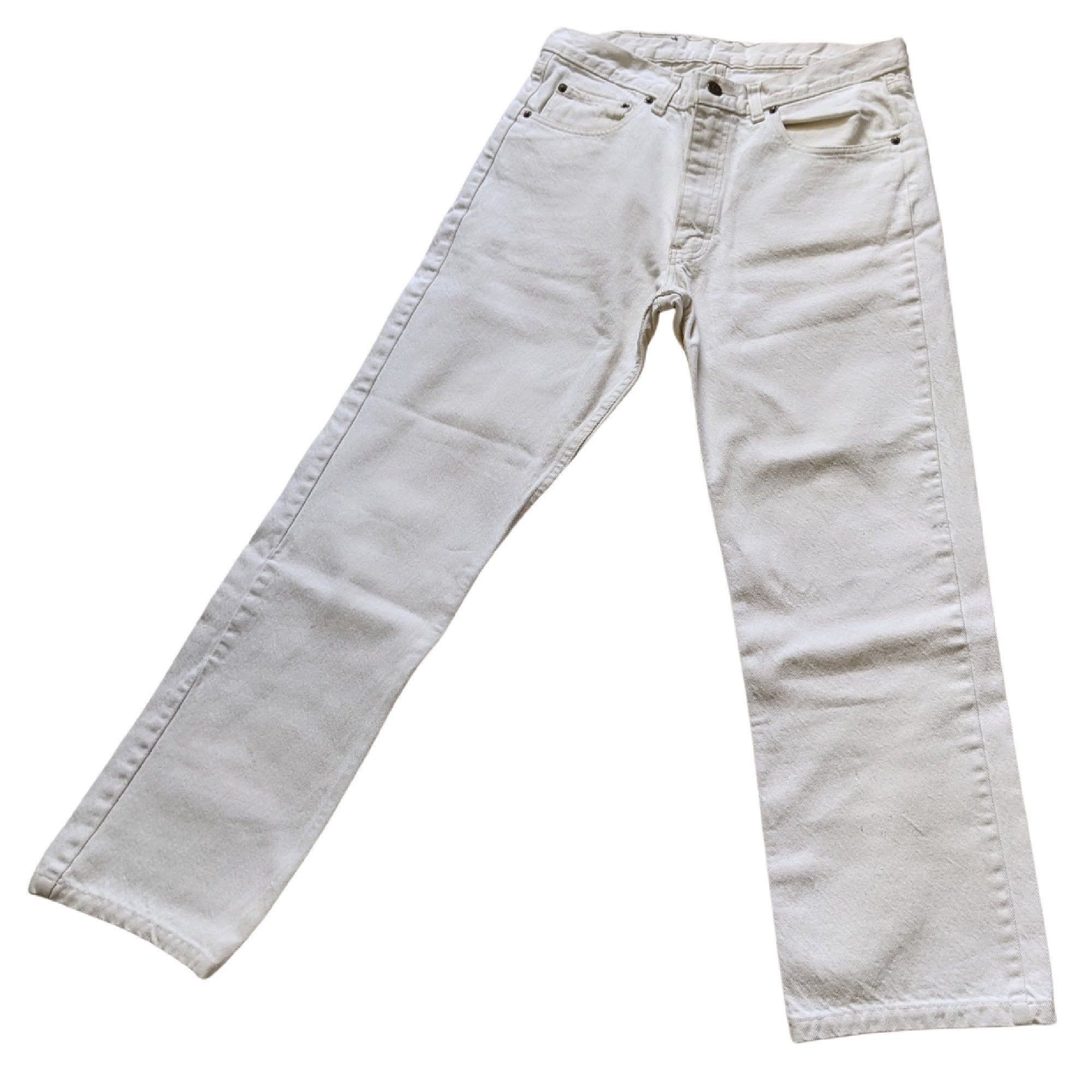 Vintage 90s Ralph Lauren Polo Jeans Warm White Denim, 32 Vintage 90s Ralph Lauren Polo Jeans Warm White Denim, 32