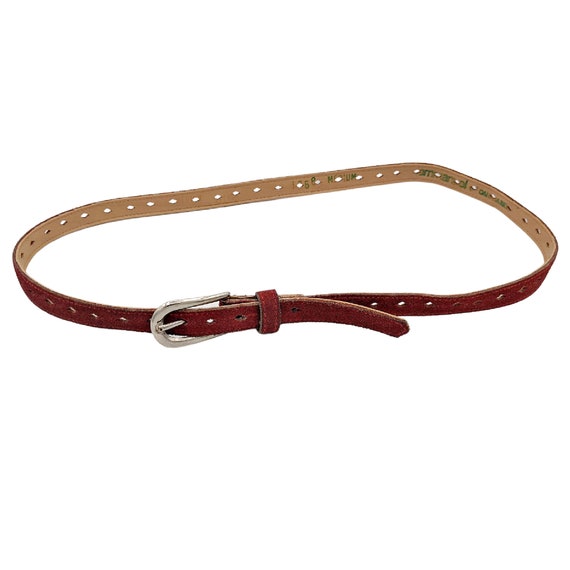 小物 vintage lether narrow belt burgundy Vintage Narrow Burgundy Maroon Red Leather Belt - Etsy