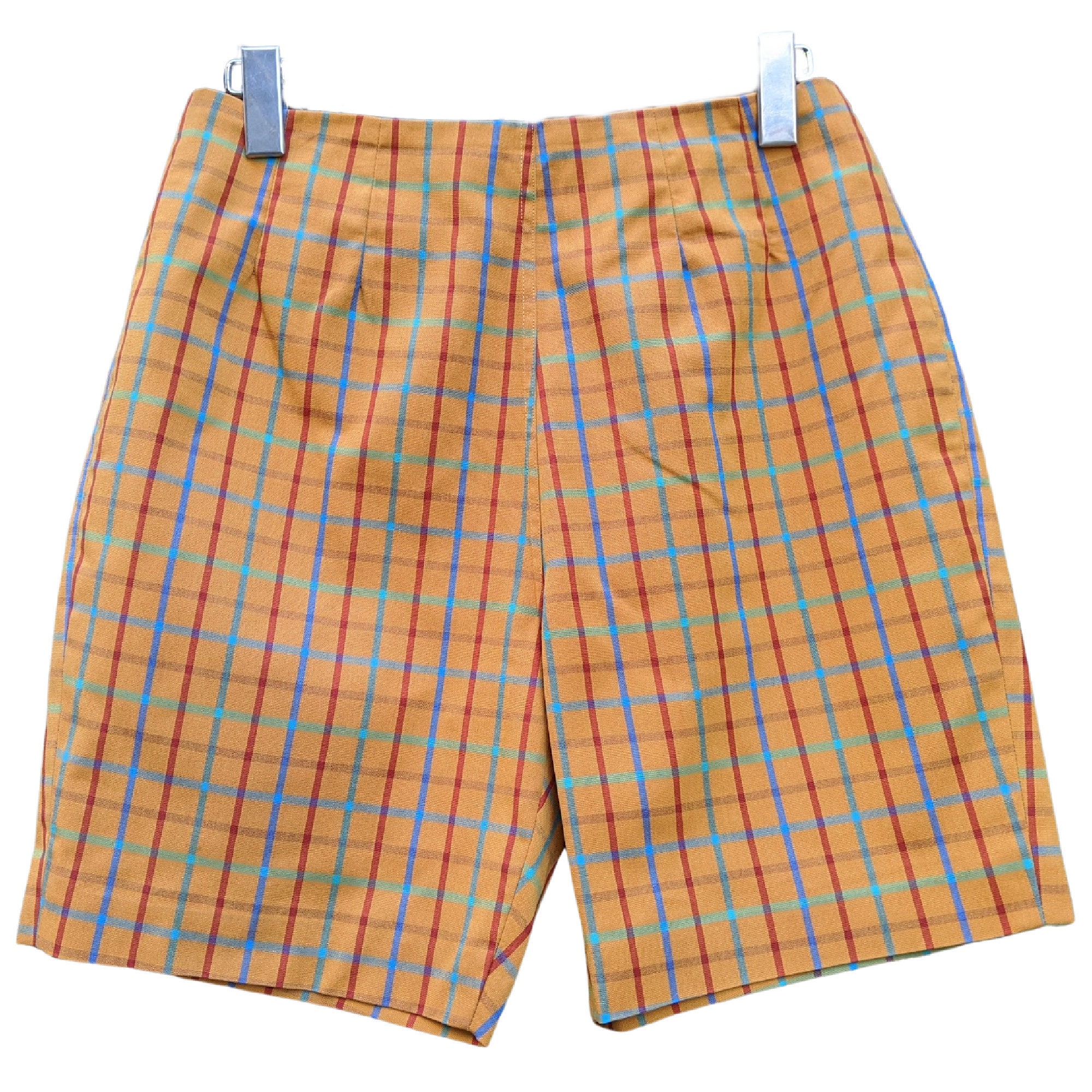 Orange plaid best sale shorts