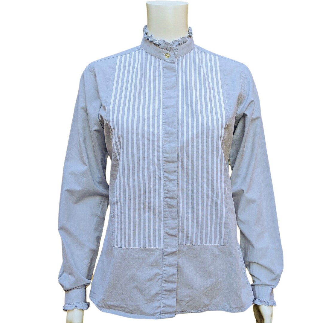 Mädchen Bluse Mit Rüschenkragen - Viktorianischer Vintage-Stil Aus Baumwolle