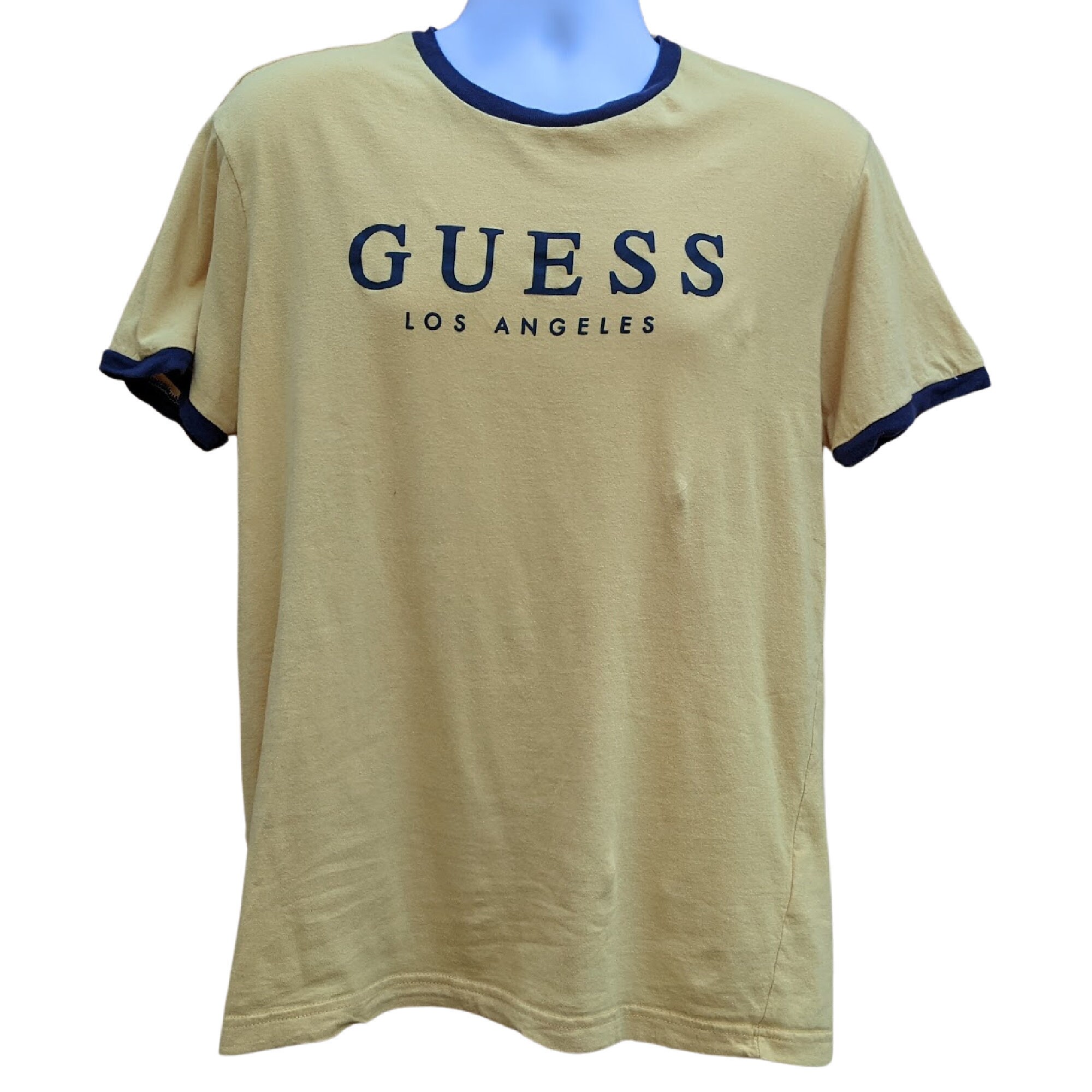 Vintage 90s Guess T-shirt Yellow and 