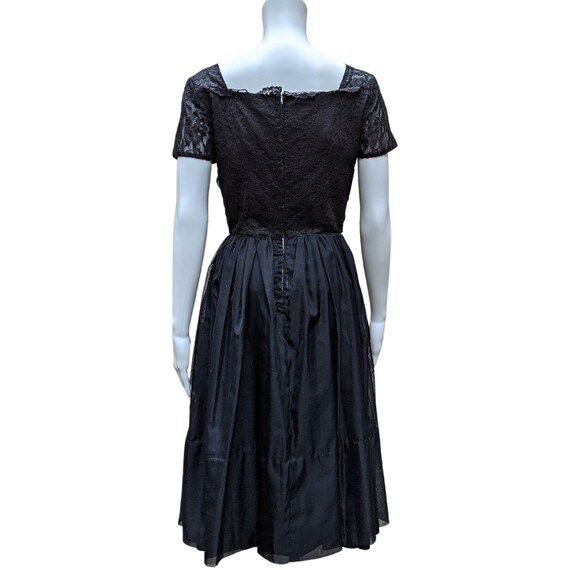 Vintage 1950s black lace and chiffon new look coc… - image 6