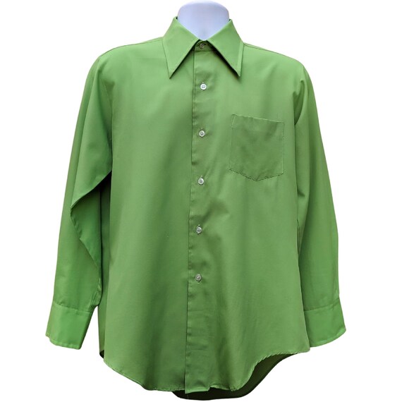Vintage 60s or 70s Apple Green 100% Polyester Long Sleeve Men's Dress Shirt - Etsy Finland Vintage 60s or 70s Apple Green 100% Polyester Long Sleeve Men's Dress Shirt - Etsy Finland
