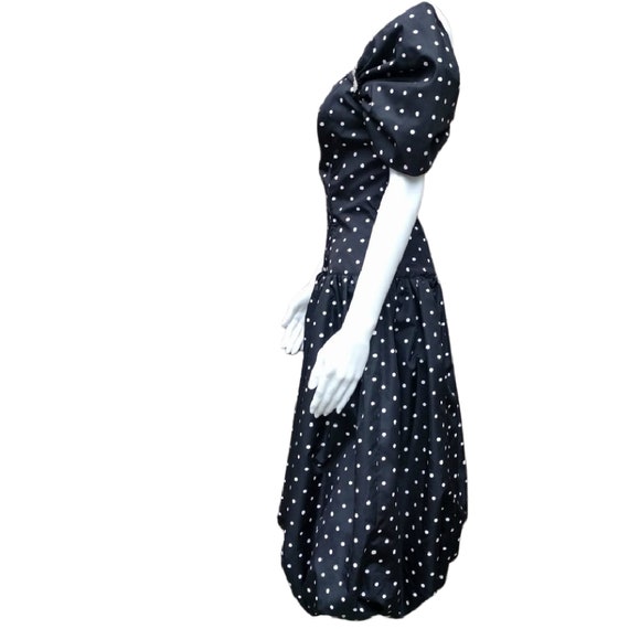 Vintage 80s black and white polka dot balloon ski… - image 4