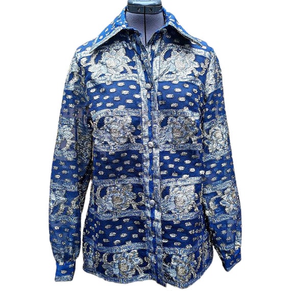 Vintage Gold Lamé Disco Shirt