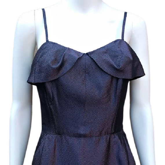 Vintage 50s deep purple sharkskin taffeta wiggle … - image 2