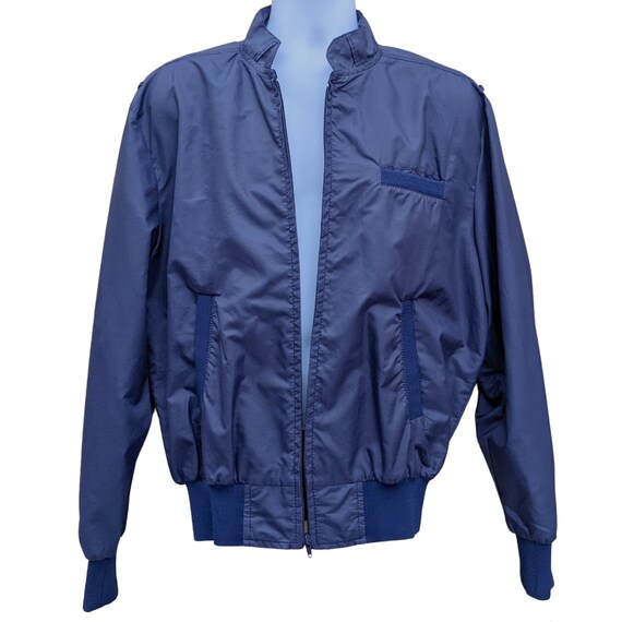 Navy and store white windbreaker