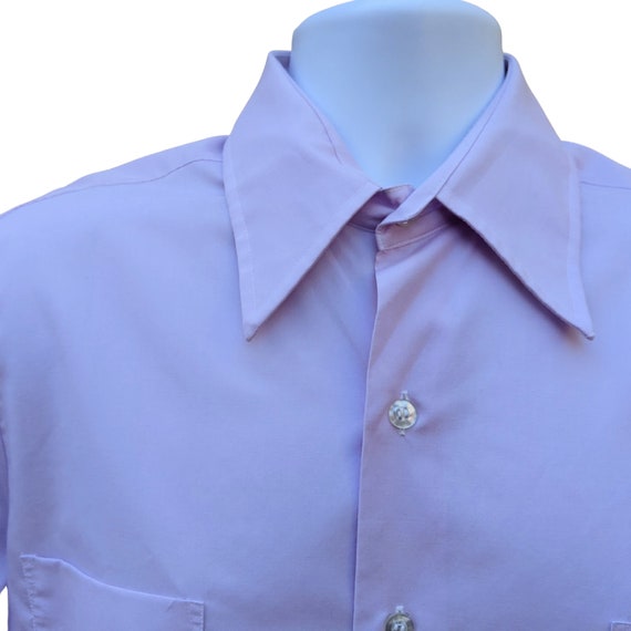 Vintage 60s or 70s lilac purple cotton blend men'… - image 3