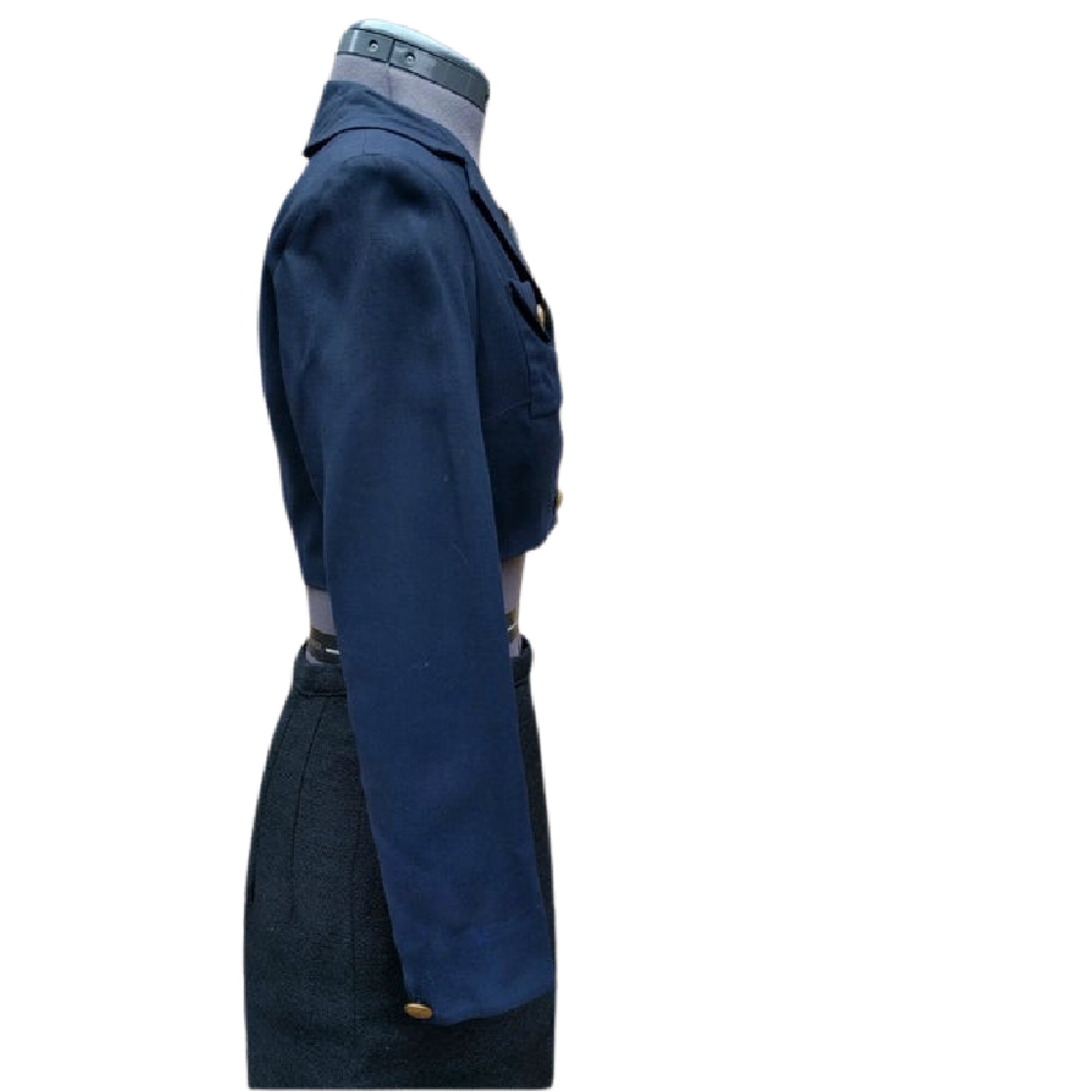 Vintage 1930's or 40's Navy Crop Military Style Jacket With