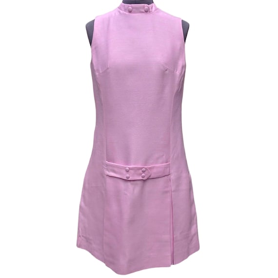 Vintage pink mini tennis style mod mini dress