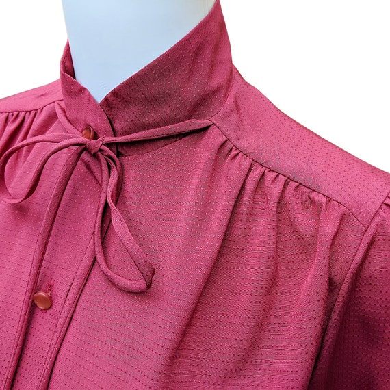 Vintage 70s or 80s dusty rose pink tie bow george… - image 3