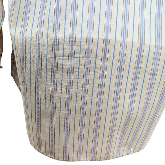 Vintage 60s or 70s pale beige striped cotton dres… - image 9