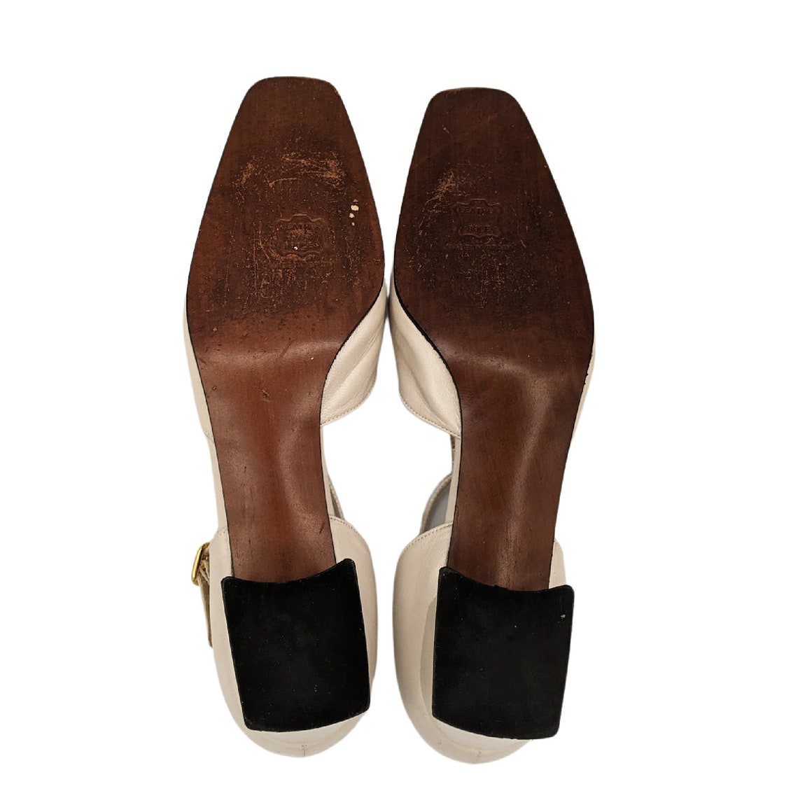 beige t strap pumps