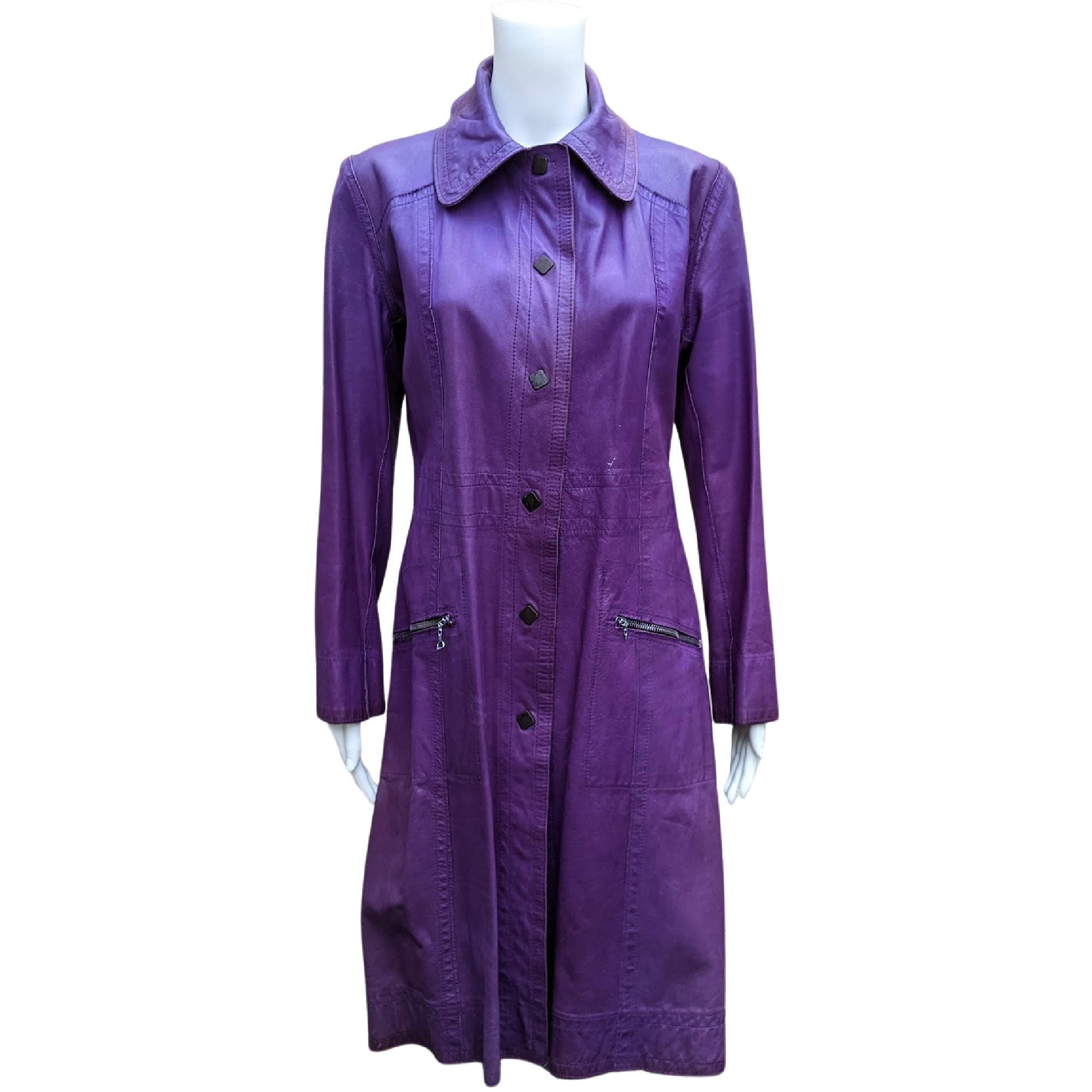 Vintage 60s or Early 70s Purple Fully Reversible Trench Vintage 60s or Early 70s Purple Fully Reversible Trench