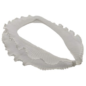 Vintage 70s or 80s white chiffon collar ruffle, detached collar for dresses and blouses