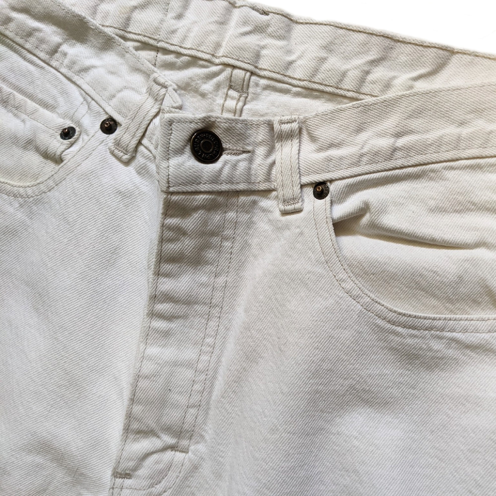 Vintage 90s Ralph Lauren Polo Jeans Warm White Denim, 32 Vintage 90s Ralph Lauren Polo Jeans Warm White Denim, 32