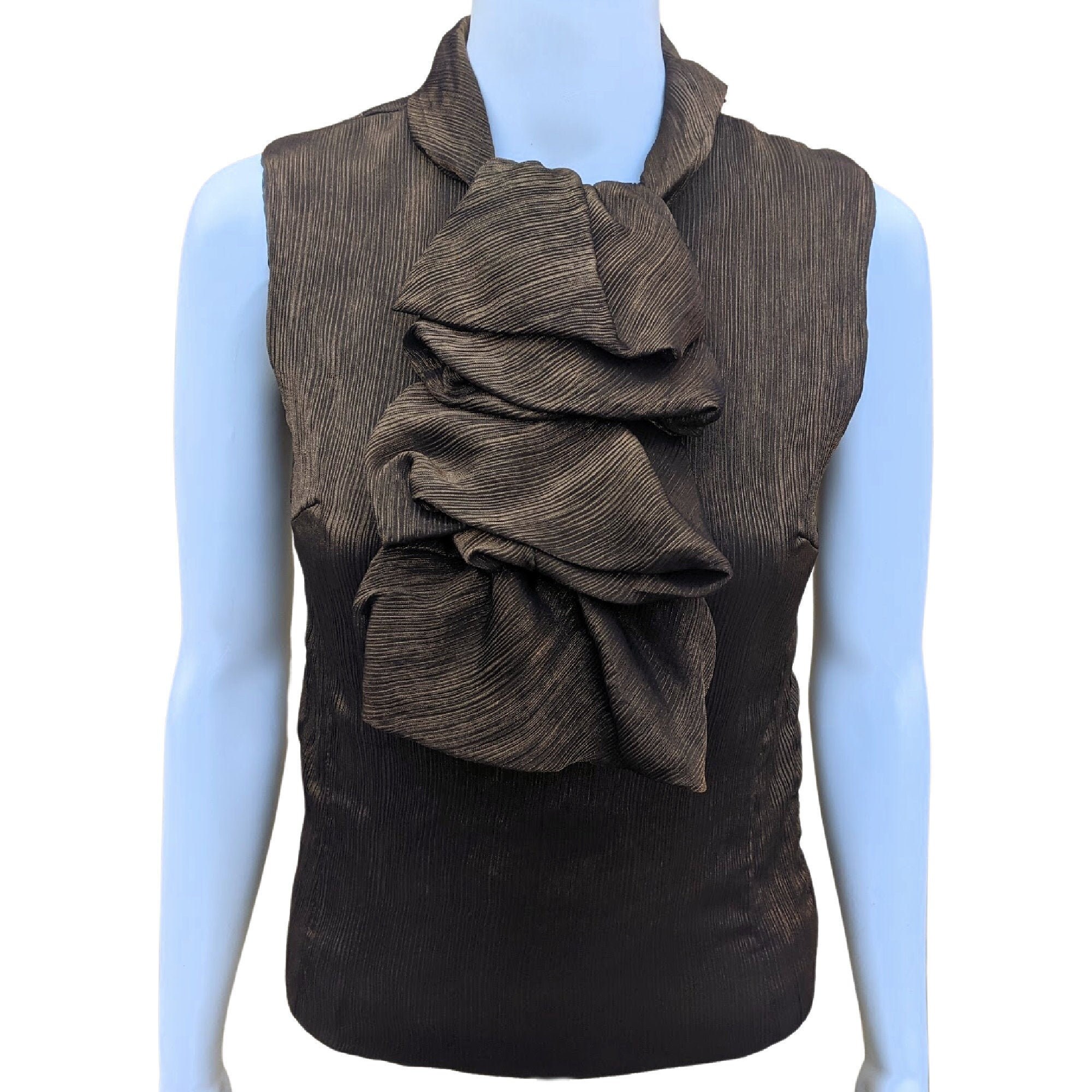 Blouse w. Shirt Collar - Tween - Dark Beige