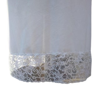 Vintage 60s white lace and nylon dress slip image 6