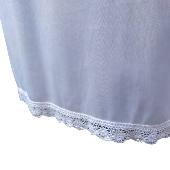 Vintage white nylon and lace dress slip - image 6