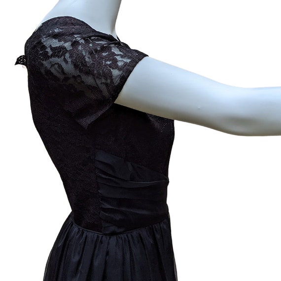 Vintage 1950s black lace and chiffon new look coc… - image 5