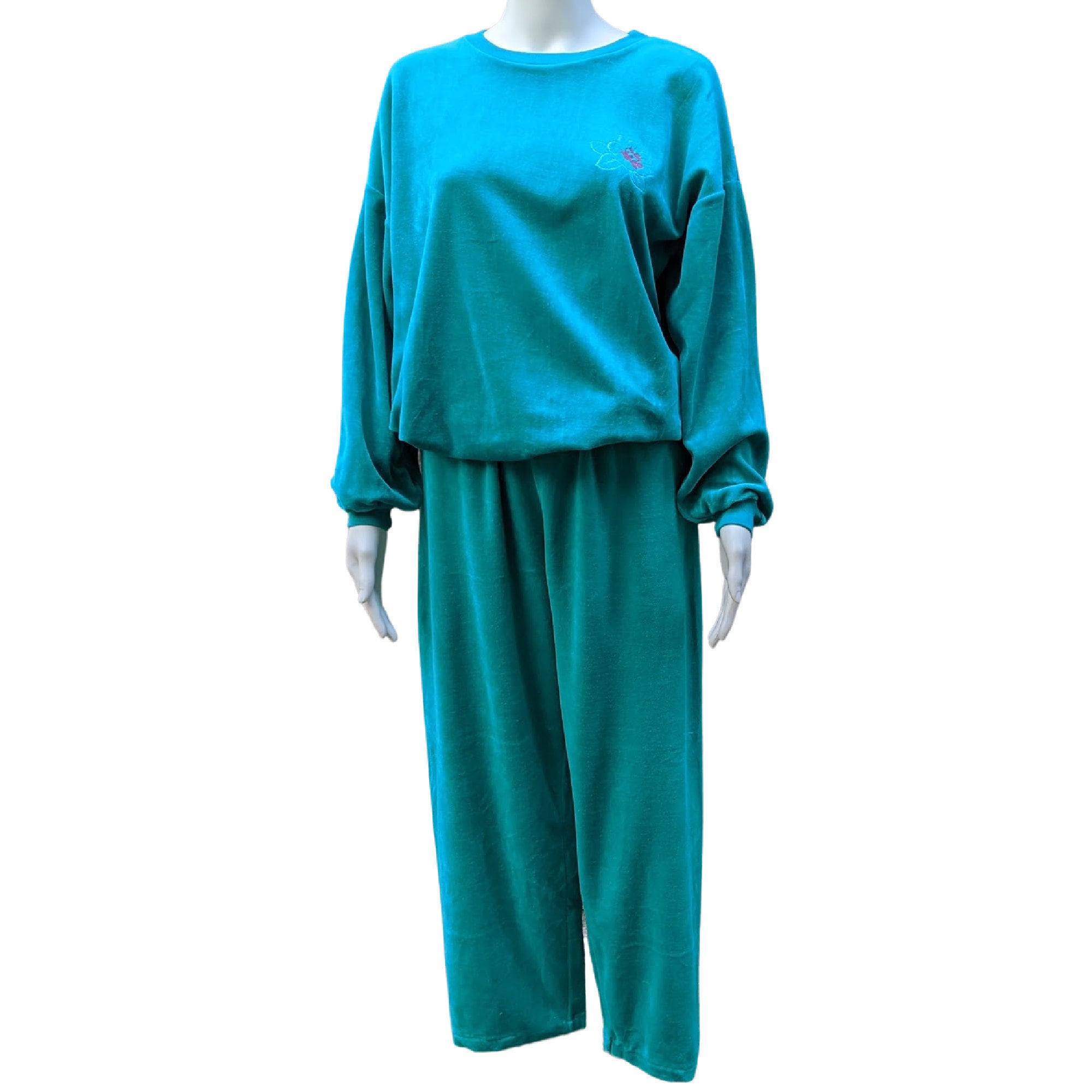 teal jogging suit