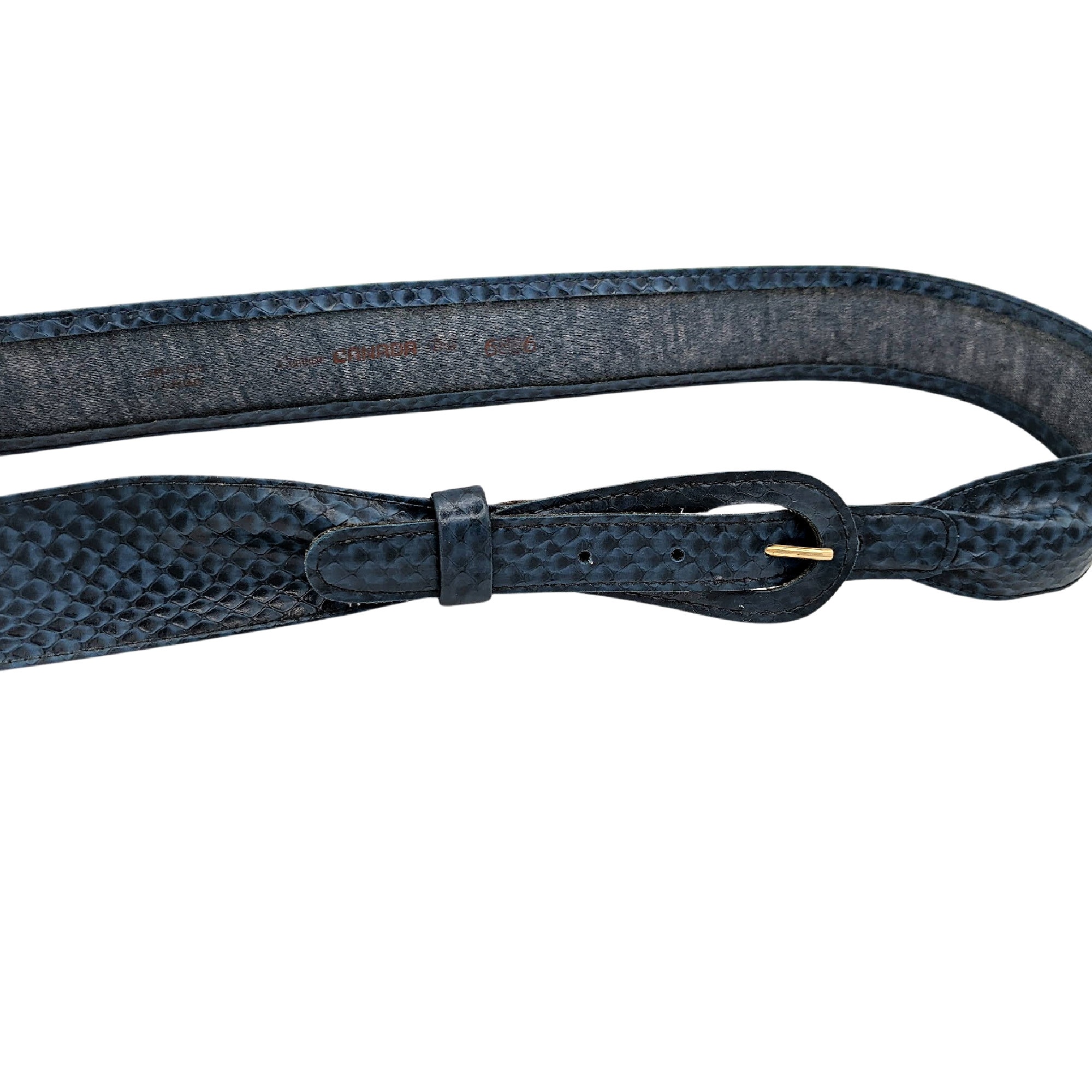 Cinture Serpente Elastiche Retrò Unisex Anni '70 Blu Navy/bianco - Foto 6