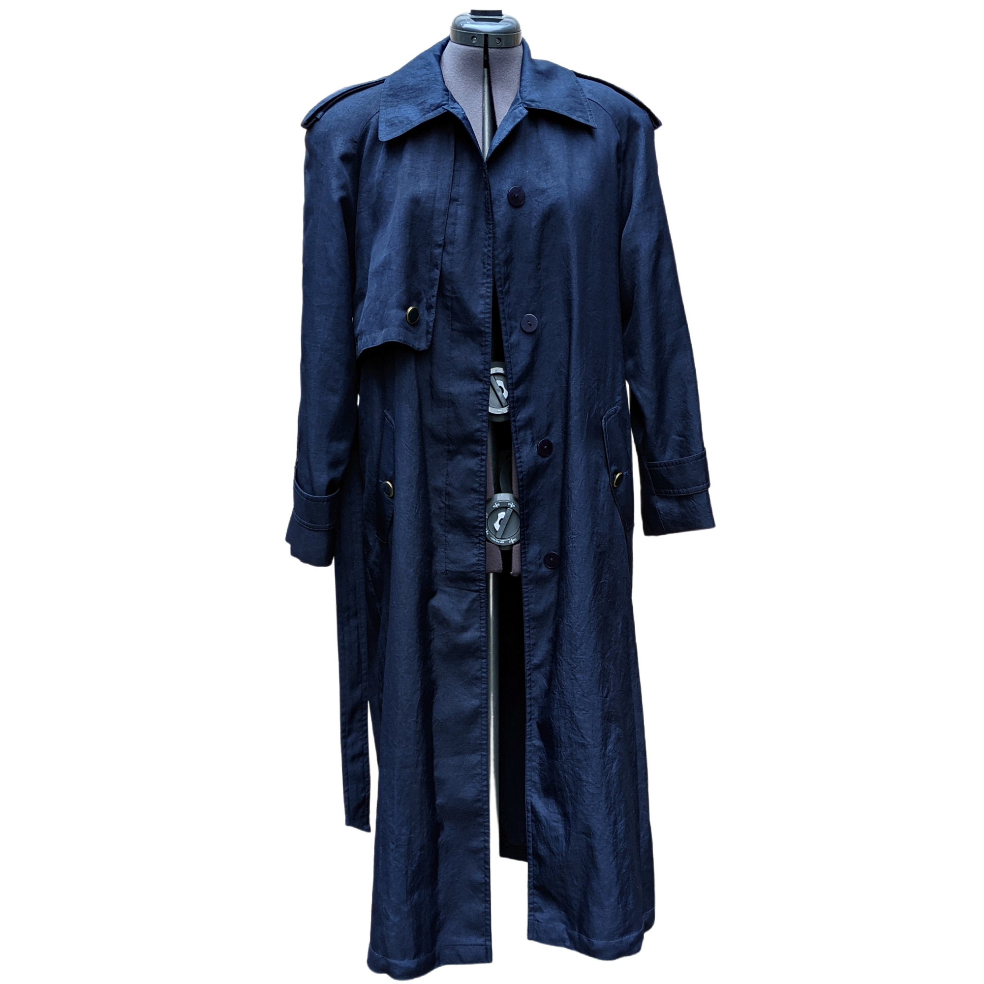 80sヴィンテージ【アメリカ古着❗️】超美品！ウール　ロングコートネイビー紺色 il_fullxfull.3546789989_4vma.jpg