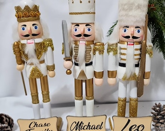 Personalized Gold Nutcracker with Family Name, 25cm