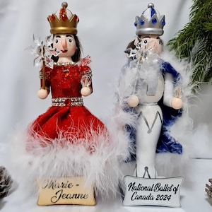 Personalized Female Nutcracker with Family Name, 25cm, 1pcs