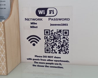 Custom Wi-Fi Password Sign with QR Code