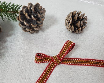 Wstążka vintage do rozmarynu i innych ozdób, 15 m, 10 mm