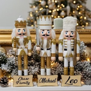 Personalized Gold Nutcracker with Family Name, 25cm, 10"