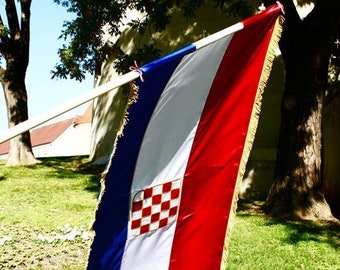 Croatian Flag with the Old Grb, 3 Sizes