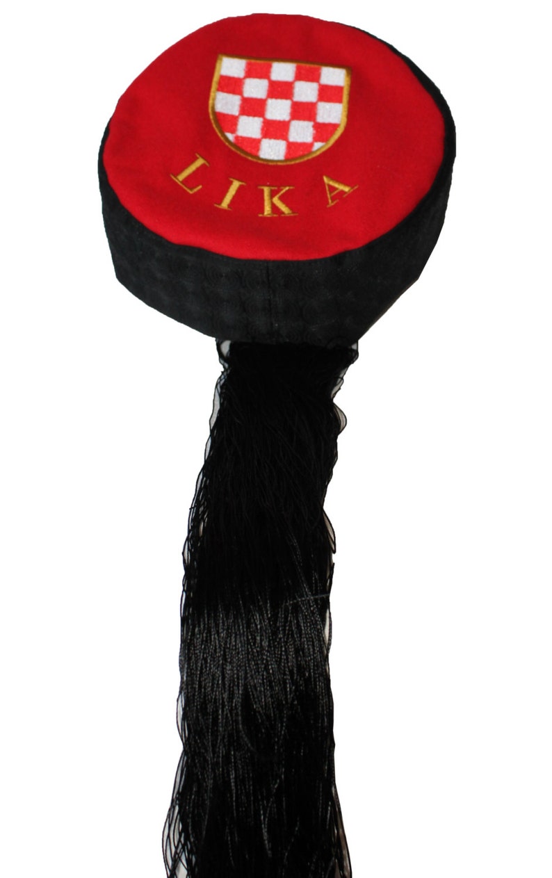 Licka kapa Kicanka Croatian National Costume Traditional Croatian Cap from Lika