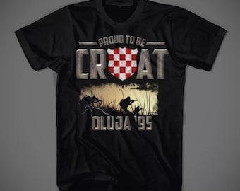 Proud to be Croat, T-shirt with Old Grb, Thompson