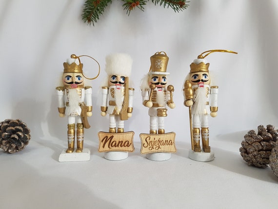 Personalized Gold Nutcracker Christmas Ornament with - Etsy 日本