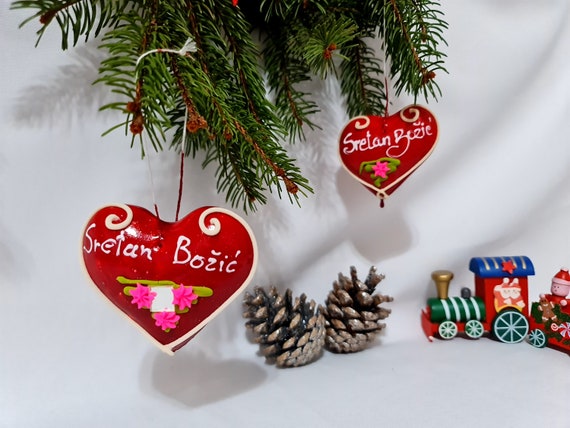 ORIGINAL Personalized Licitar Heart, Gingerbread Christmas Tree