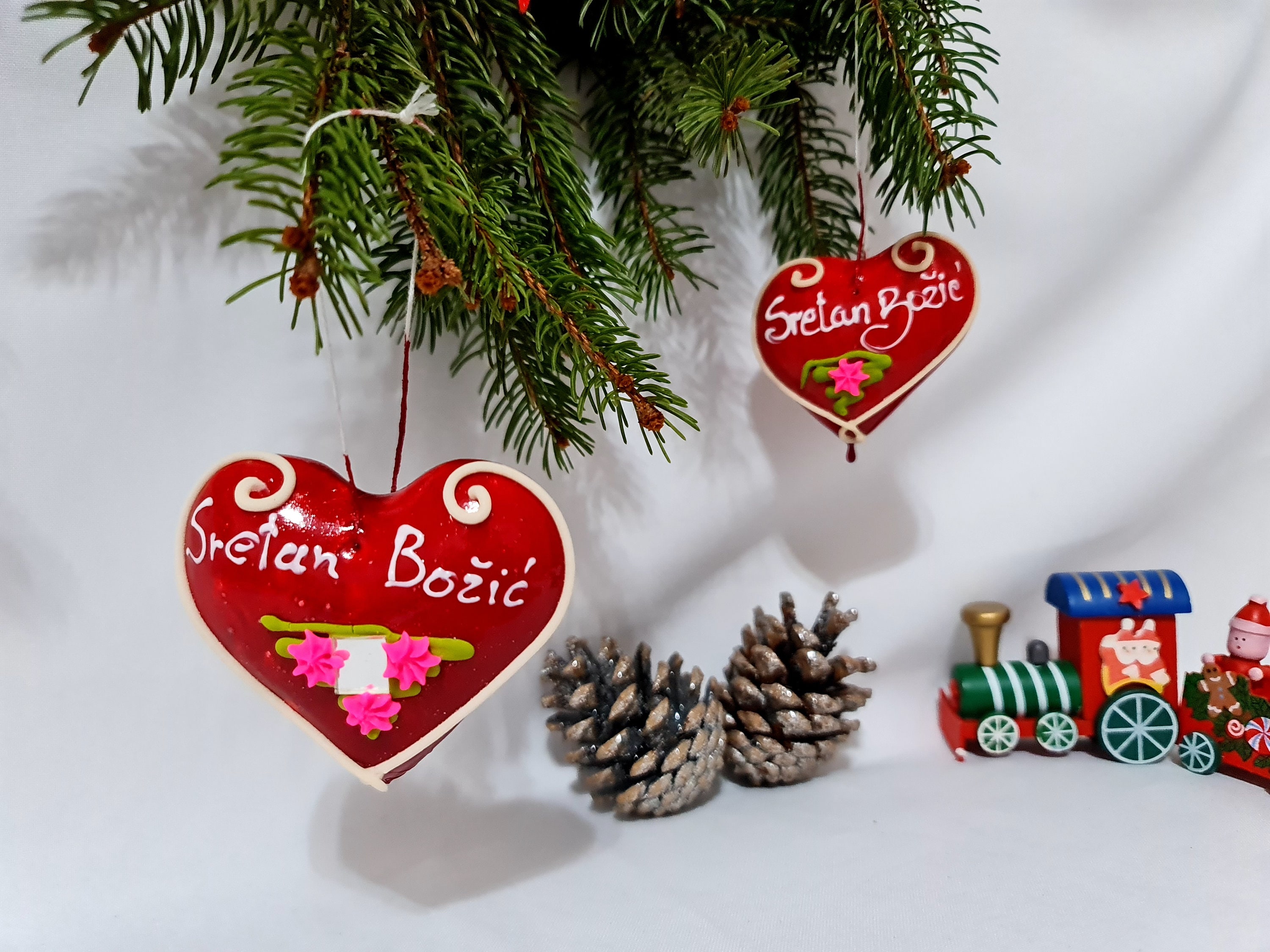 ORIGINAL Personalized Licitar Heart, Gingerbread Christmas Tree