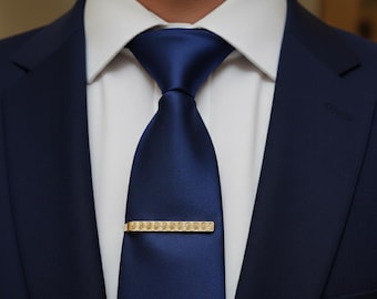 Pasador de corbata croata, clip de corbata con pliegue croata, dorado