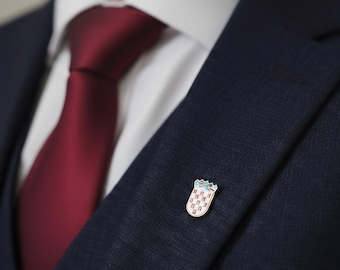 Kroatische Flagge Anstecknadel für Männer, elegante Kroatien Anzugnadel, kroatisches Kulturerbe Geschenk, Hochzeit Groomsmen Accessoire